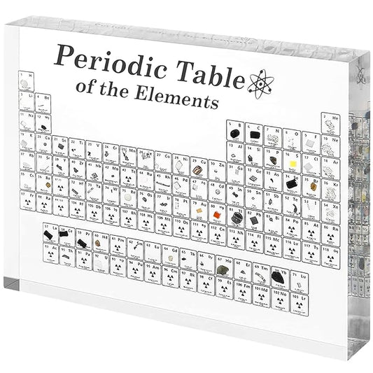 Engineered Labs Heritage Acrylic Periodic Table of Elements with Real Samples - Wonderful Supply